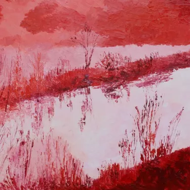 Little Rhone in the fires of the setting sun